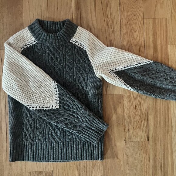 Sacai Mock Neck Wool Sweater - Picture 1 of 6